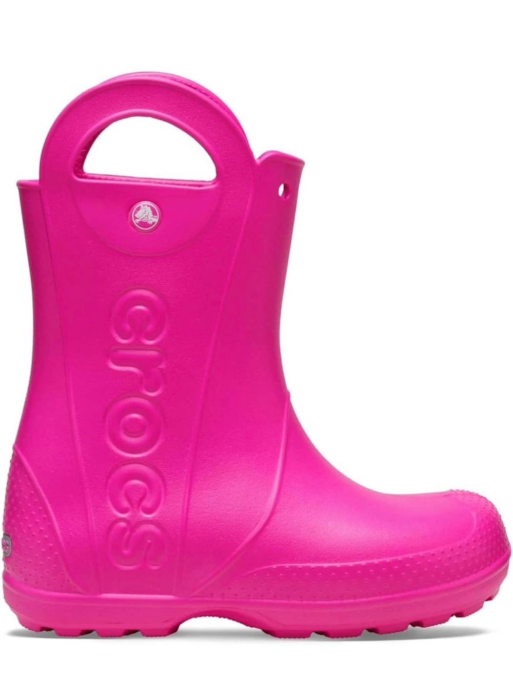 CROCS Kids' Bright Pink Handle-It Rain Boots